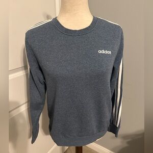 Adida women’s sz med light blue and white sweatshirt